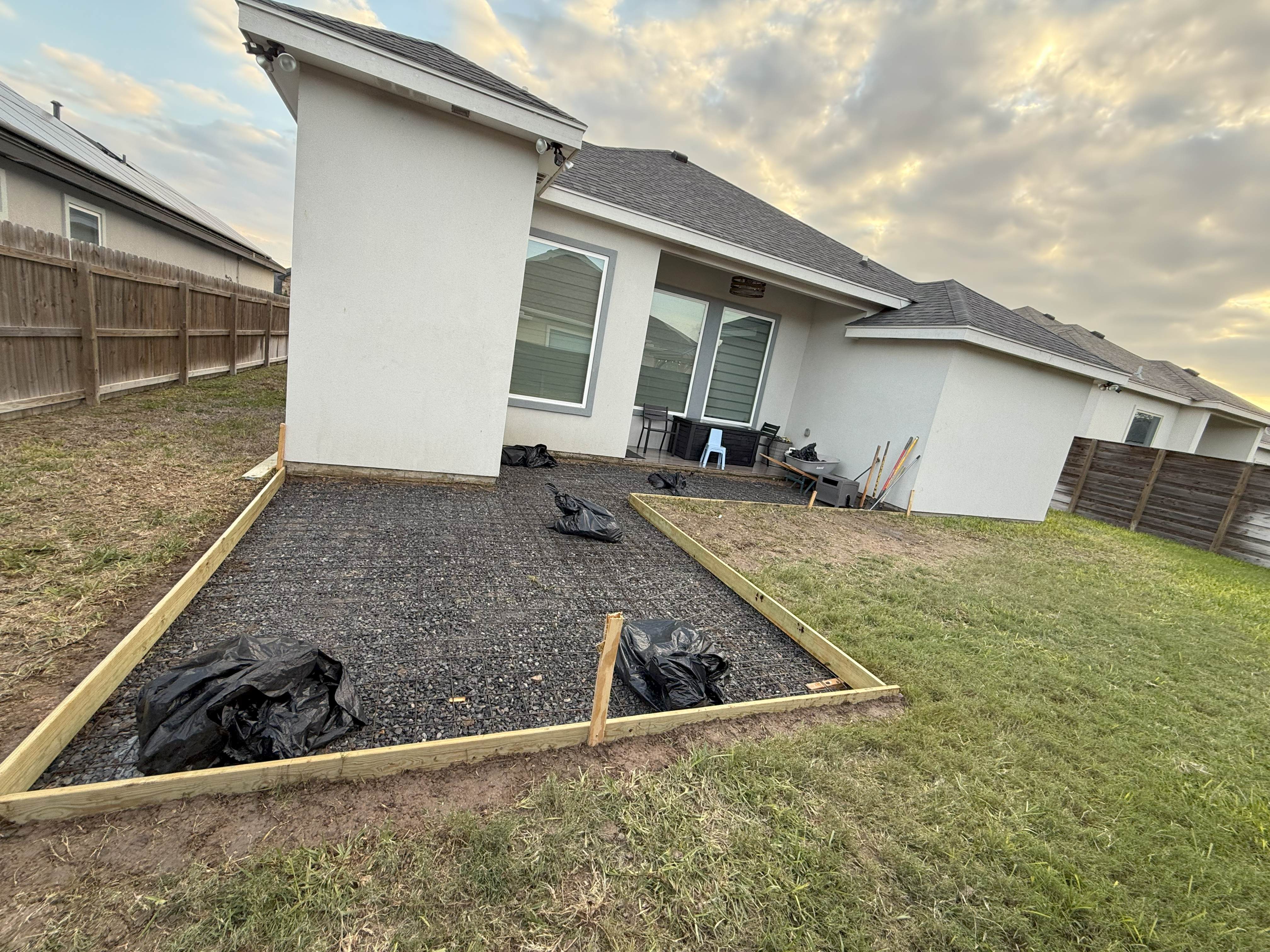 McAllen Patio Cover and Shingle Roof Installation Before and After